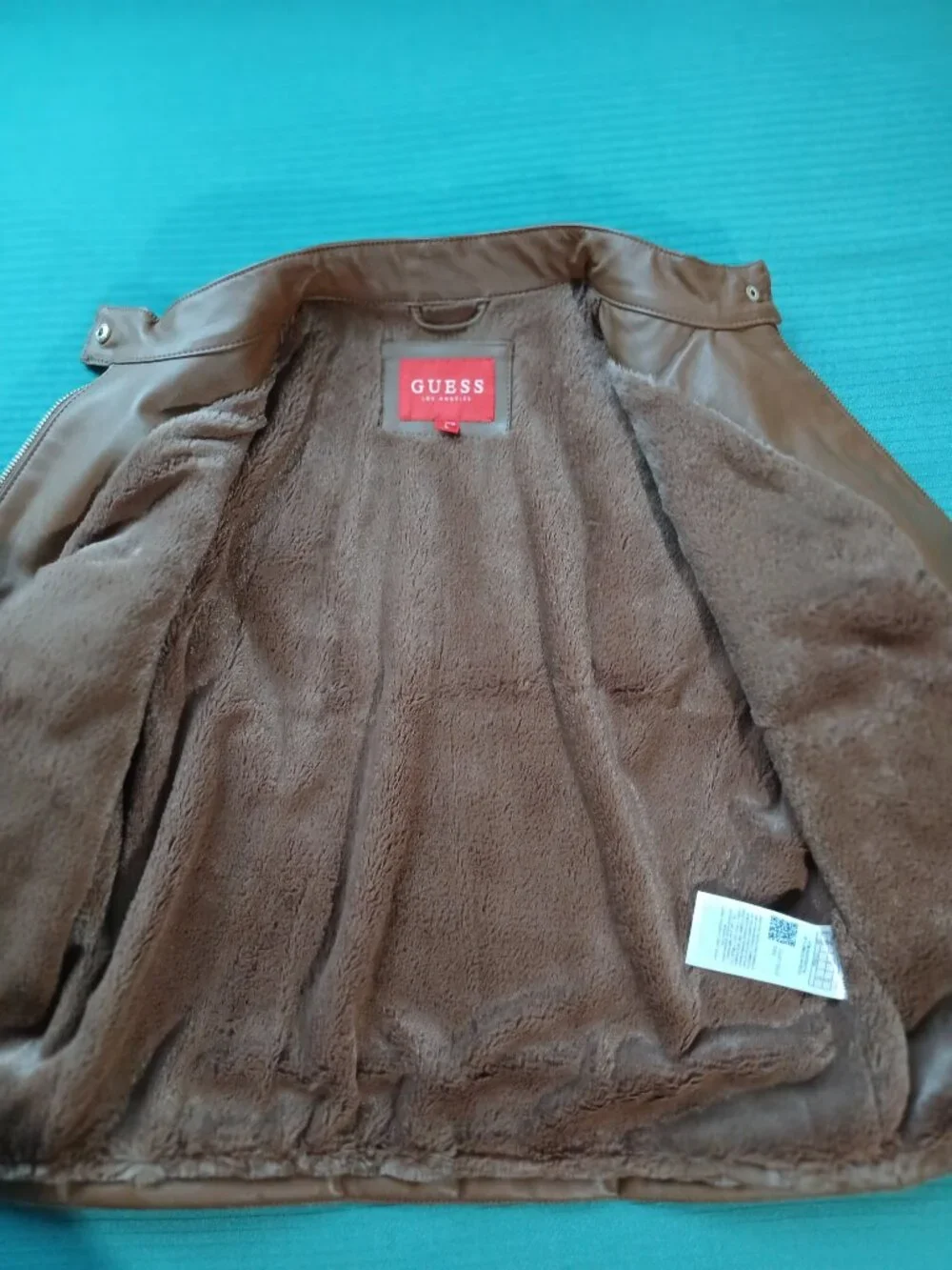 Guess imitation leather brown jacket - Picture 15 of 15